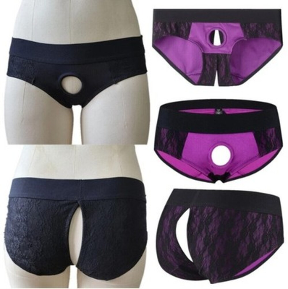 Men Women Open Front Back Hole Briefs Panties Sissy Bikini Underwear Underpant